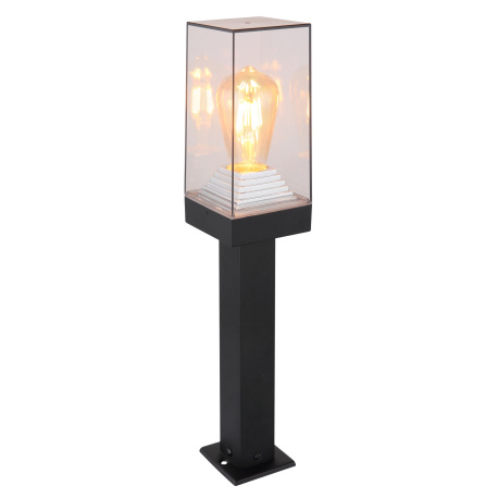 Vonkajšie svietidlo hliník, číry plast, IP44, DxŠxV: 100x100x500mm, bez žiarovky 1x E27 40W 230V