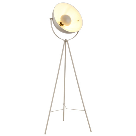 Stojanová lampa, kov pieskovej farby, kolískový vypínač na kábli, ø: 560 mm, V: 1526 mm, dĺžka kábla