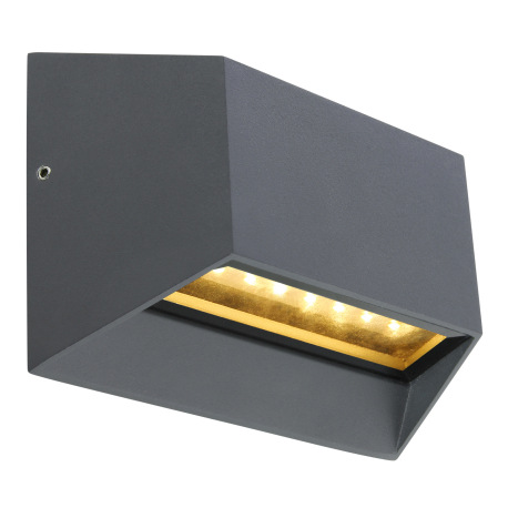 Vonkajšie svietidlo, hliník antracit, sklo priehľadné, svieti smerom dole, IP54, ŠxV:150x100, H:55,