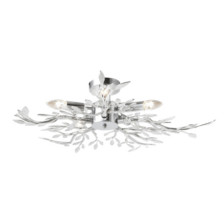 Stropné svietidlo, chróm, plast, Ø 710, V:160, bez žiaroviek 5xE14, max. 40W 230V.