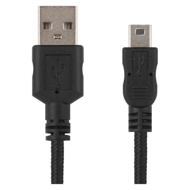 Nabíjací a dátový kábel USB-A 2.0 / mini USB-B 2.0, 2 m, čierny