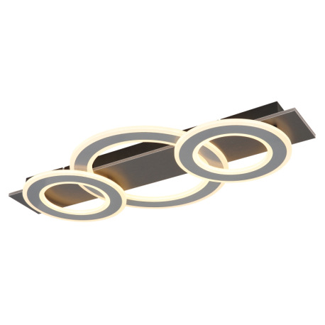 Stropné svietidlo, plast antracit, brúsený sivý kov, akryl biely, DxŠxV: 730x350x70mm, vrátane LED 5