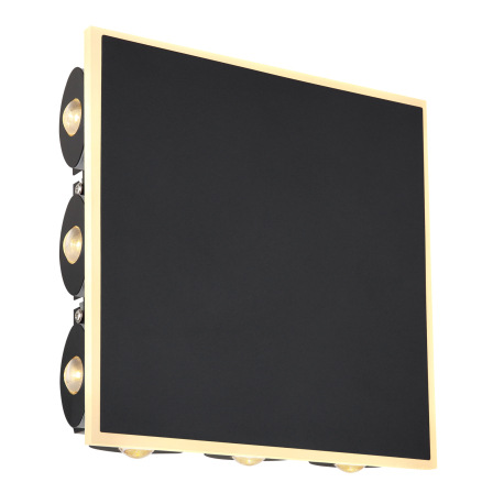 Nástenné svietidlo kov čierny matný, akryl biely, plast číry, ŠxV: 220x220mm, H: 50mm, LED 12W 230V,