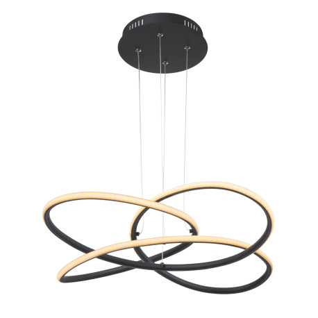 Závesné svietidlo, kov čierny, plast biely, Ø600, V: 1200, vrátane 1xLED 30W 230V, 1370lm, 3000K