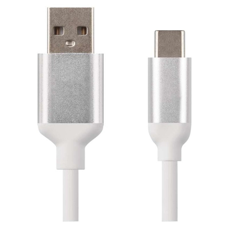 Nabíjací a dátový kábel USB-A 2.0 / USB-C 2.0, 1 m, biely