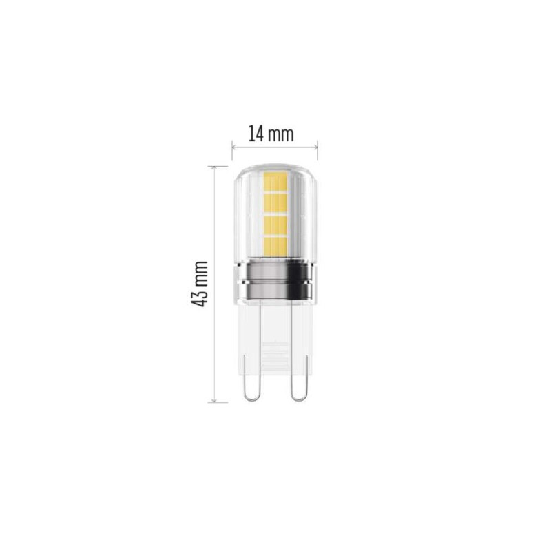 LED žiarovka Classic JC / G9 / 2,5 W (32 W) / 350 lm / teplá biela