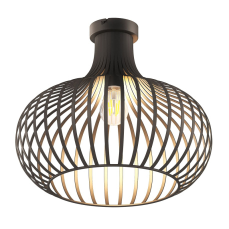 Stropné svietidlo, kov matný imitácia hrdze, ø: 400mm, V: 350mm, bez žiarovky 1xE27, max. 40W 230V