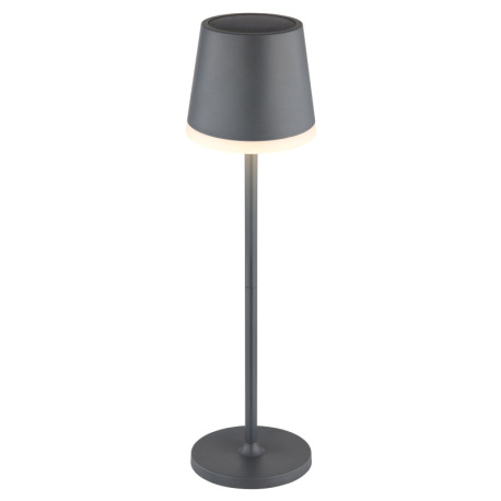 Solárne svietidlo, kov antracit, plast čierny, plast antracit, plast satinovaný, vypínač, vrátane ak