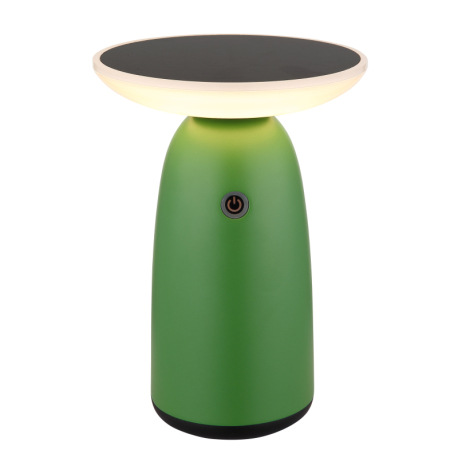 Solárne sv., hliník zelený matný, plast čierny matný/biely, dotykový stmievač, pamäť, bez adaptéra,