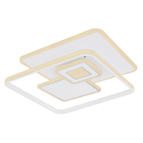 Stropné svietidlo, kov biely, chróm, akryl biely, pamäťová funkcia, nočné svetlo, stmievateľné, diaľ