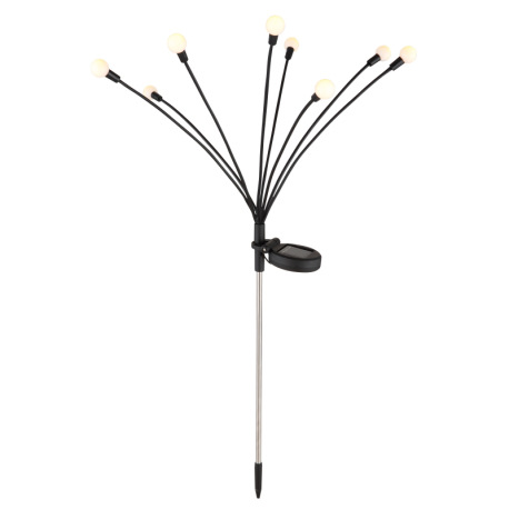 Solárne svietidlo, nerez, plast čierny, plast biely, vypínač, nastaviteľné, vrátane batérií AAA 300m