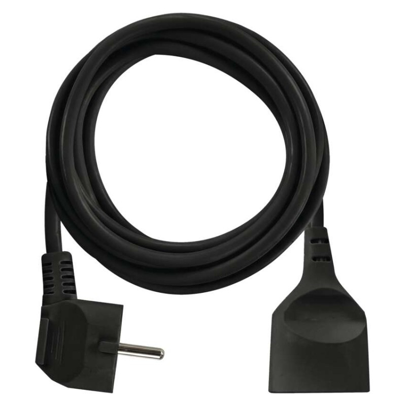 Predlžovací kábel 3 m / 1 zásuvka / čierny / PVC / 1,5 mm2