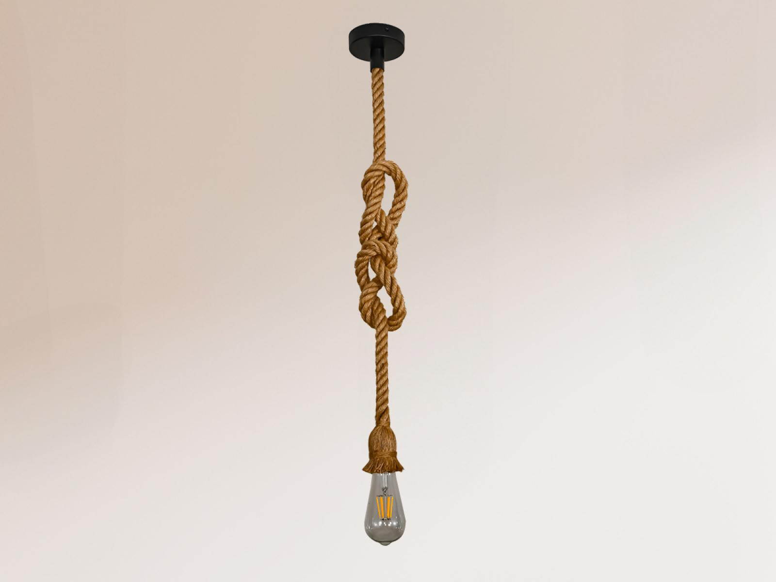 Objímka E27 / 1,5m / povraz - prírodná - BH671-4