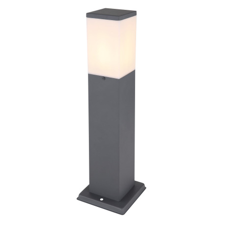 Vonkajšie svietidlo, nerez antracit, plast biely, IP44, 80 x 80 mm, DxŠxV: 124x124x450mm, bez žiarov