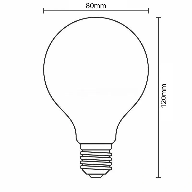 LED žiarovka / filament SLIM 4,5W VINTAGE - G80 / E27 / 1800K - ZFS102 1