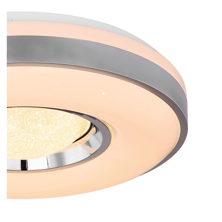 Stropné svietidlo, kov biely, akryl biely, strieborný, Ø410, V:100, vrátane 1xLED 24W 230V, 1340lm, 3