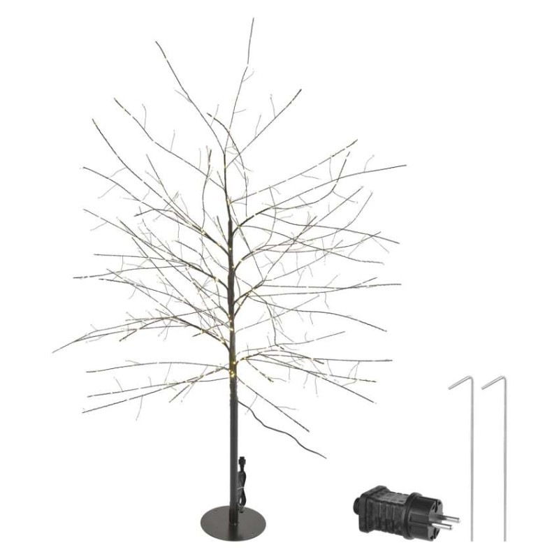 LED vianočný stromček, 120 cm, vonkajšia aj vnútorná, teplá biela, časovač 6