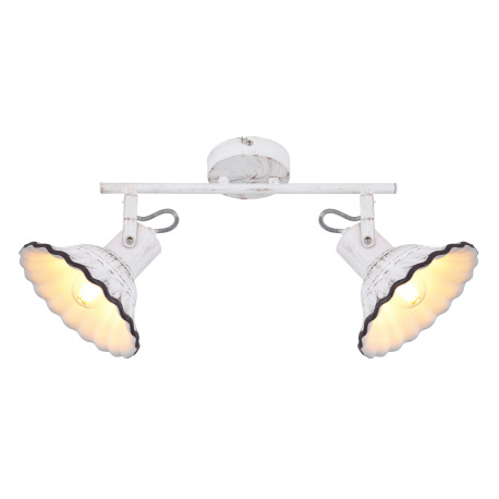 Nástenné svietidlo, kov biely a čierny, keramika biela a čierna, DxV:520x250, bez žiaroviek 2xE27, m 2