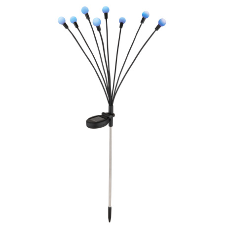 Solárne svietidlo, nerez, plast čierny, plast biely, vypínač, RGB menič farieb, nastaviteľné, vrátan 5