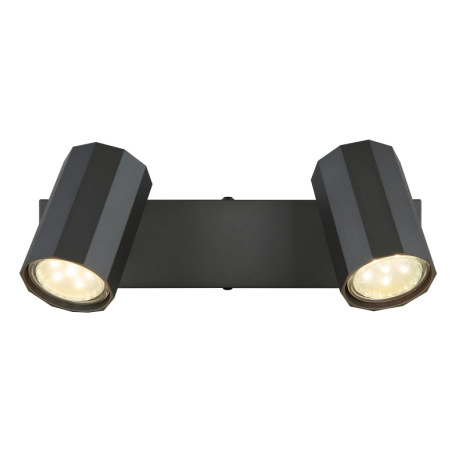 Nástenné svietidlo, kov sivý matný, hliník sivý matný, DxŠxV: 260x60x145mm, bez žiaroviek 2x GU10, m 4