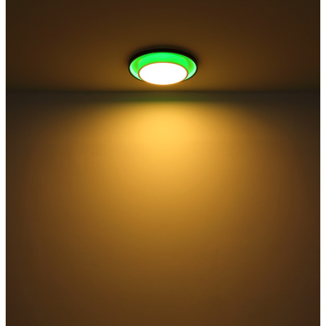 Stropné svietidlo kov čierny, akryl opál, stmievateľné, prepínanie funkcií nástenným vypínačom, RGB 13