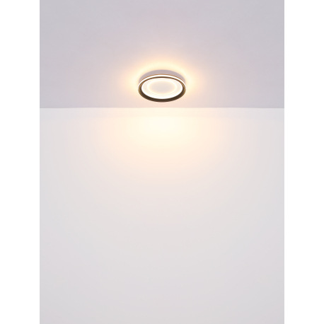 Stropné svietidlo kov biely, akryl zrkadlový, hliník čierny, stmievateľné, niekoľko úrovní pomocou n 9