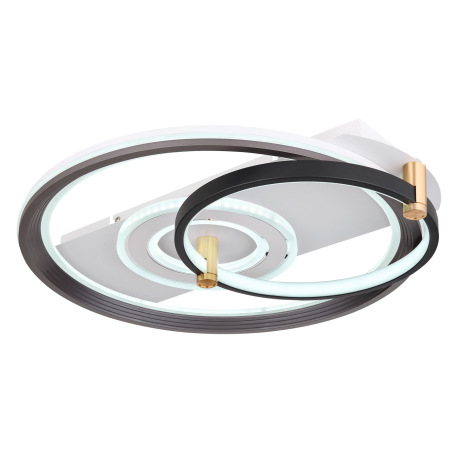 Stropné svietidlo, kov biely, čierny a sivý, akryl opál, stmievateľné, viackrokové ovládanie cez nás 7