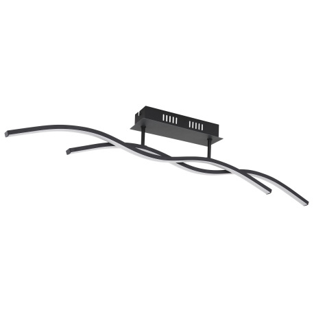 Stropné svietidlo, kov čierny, grafit, plast opál, DxŠxV: 880x80x155mm, vrátane LED 20W 230V, zdroj 7