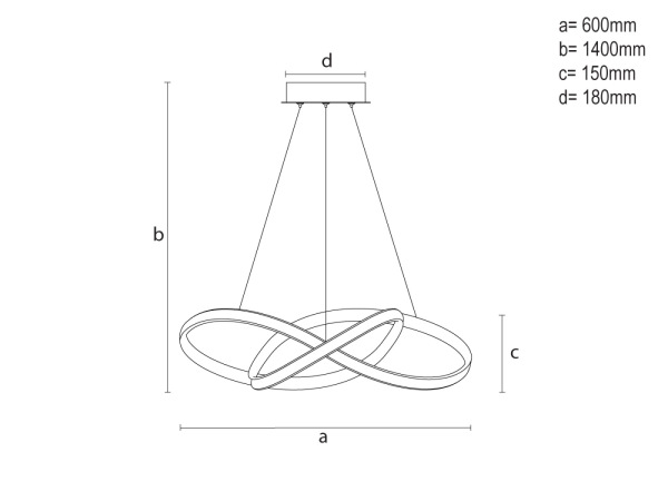 LED závesné svietidlo s diaľkovým ovládačom 85W - TA2311/B 4
