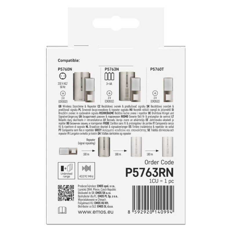 Domový bezdrôtový predlžovač signálu pre P5760N a P5763N na 3× AA 10