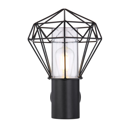 Vonkajšie svietidlo, nehrdzavejúca oceľ čierna, kov čierny, plast priehľadný, IP44, ŠxV: 225x310, H: 10