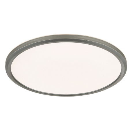 Stropné svietidlo, plast niklový, satinovaný, biely, niekoľko úrovní cez nástenný spínač, podsvieten 9