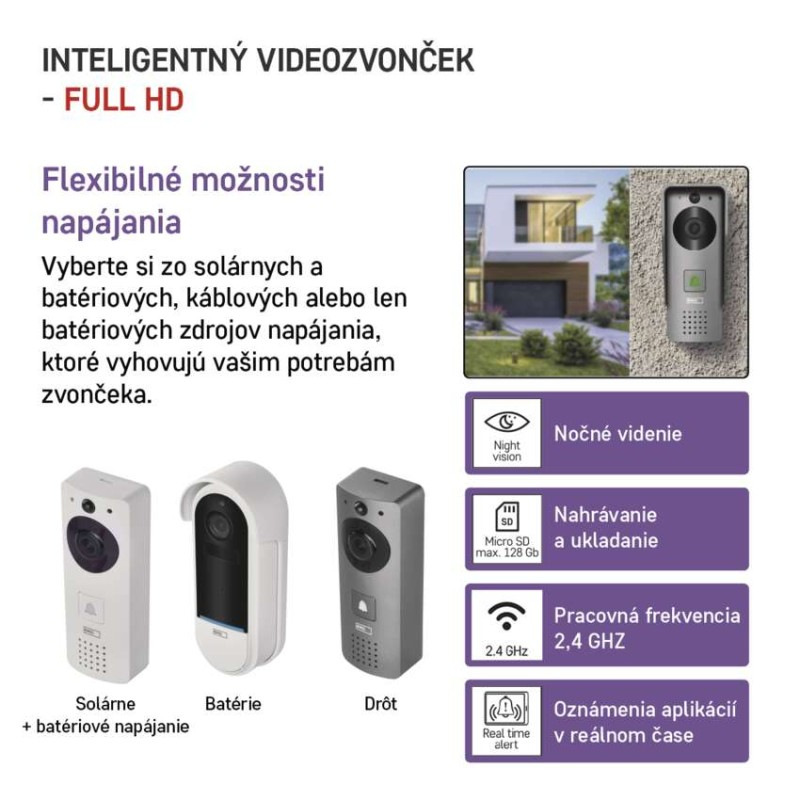 GoSmart Domový bezdrôtový videozvonček IP-09C s WiFi 2