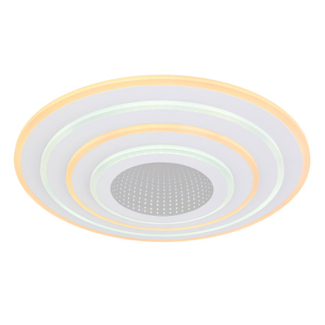 Stropné svietidlo, kov biely, akryl biely, plast pochrómovaný 3D efekt, stmievateľné, niekoľko úrovn 5