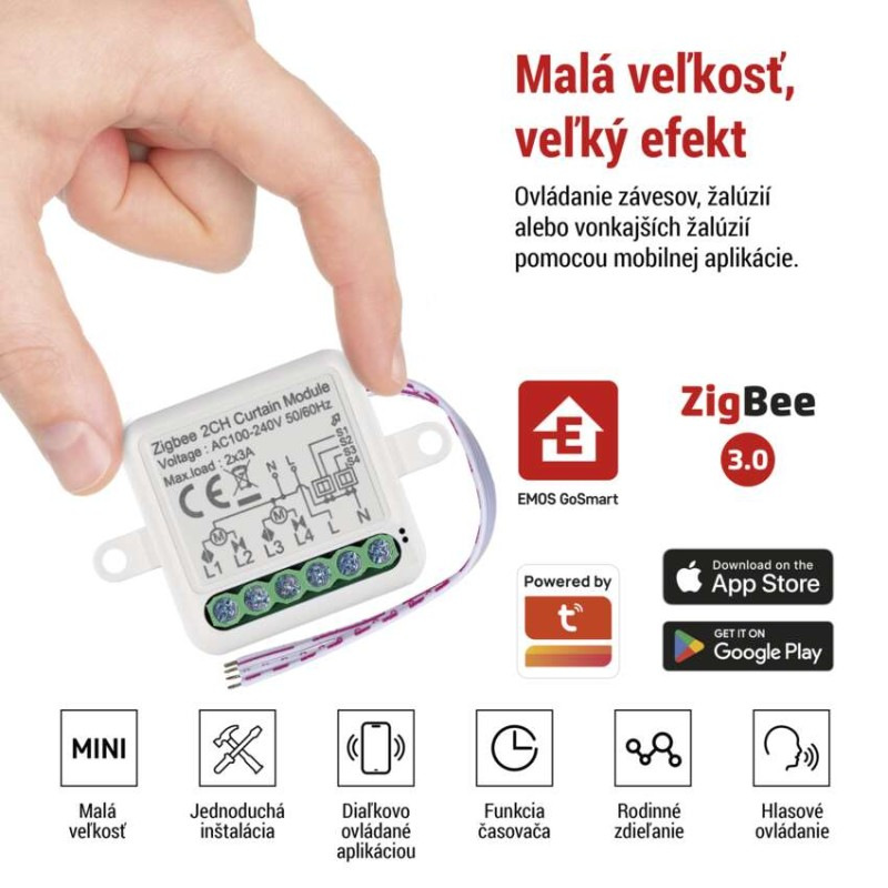 GoSmart modul motora IP-2122CZ, ZigBee, 2-kanálový 1