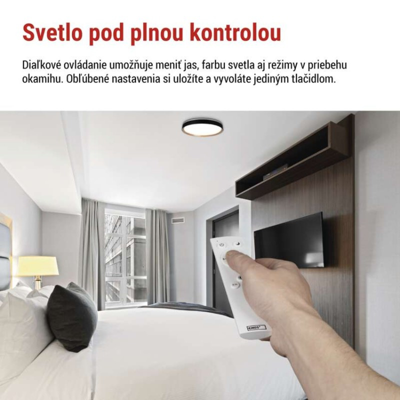 LED nástenné svietidlo ILVI, kruhové 30 W, stmievanie + CCT, čierna + drevo 5
