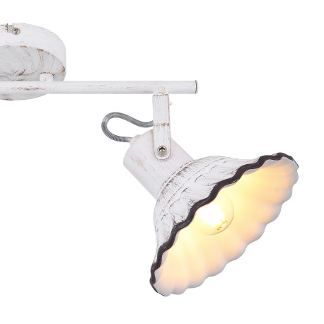 Nástenné svietidlo, kov biely a čierny, keramika biela a čierna, DxV:520x250, bez žiaroviek 2xE27, m 10