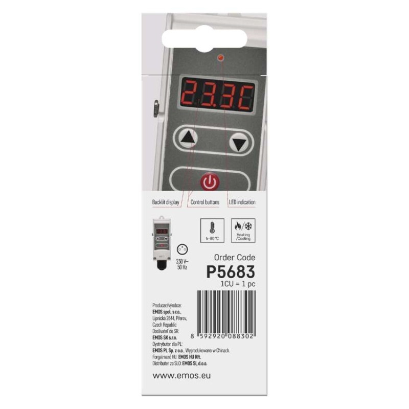 Príložný manuálny termostat P5683 12