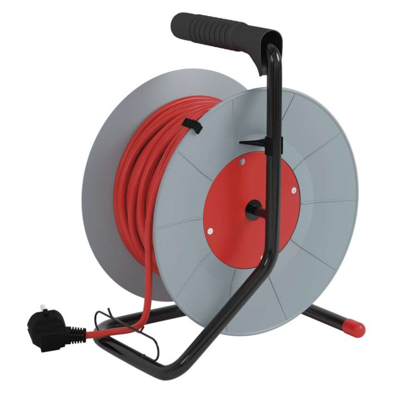 Predlžovací kábel na bubne 20 m / 4 zásuvky / červený / PVC / 230 V / 1 mm2 14