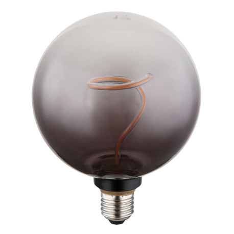 LED žiarovka, sklo dymovej farby, ø: 125mm, V: 164mm, 1xE27 LED 4W 230V, 140lm zdroj, 140lm výstup, 4