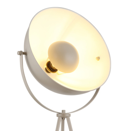 Stojanová lampa, kov pieskovej farby, kolískový vypínač na kábli, ø: 560 mm, V: 1526 mm, dĺžka kábla 4