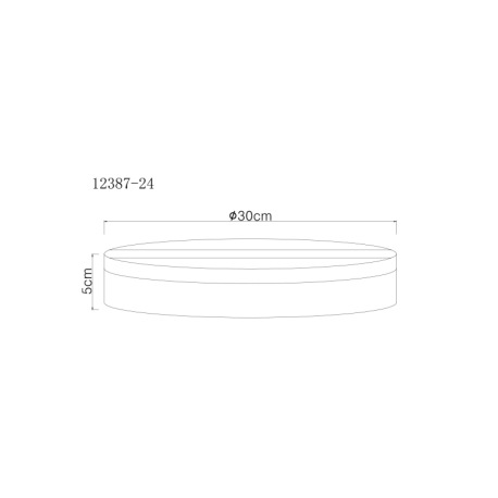 Stropné svietidlo, plast čierny, plast biely, ø: 300mm, V: 50mm, vrátane LED 18W 230V, zdroj 2000lm, 4