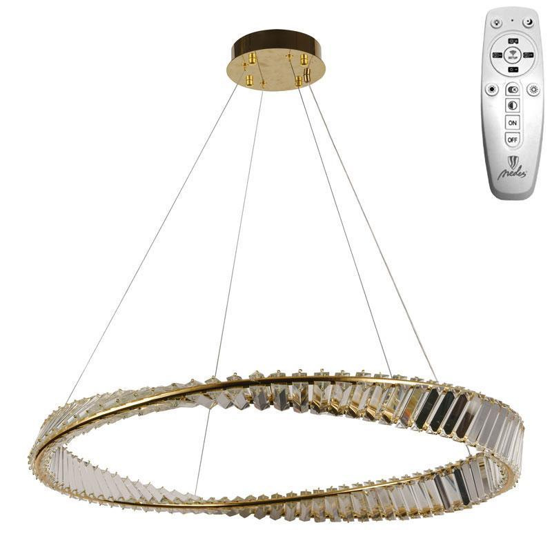 LED krištáľový luster + diaľkový ovládač 50W - J6350/GCH 4