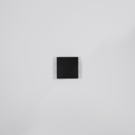 Nástenné svietidlo kov čierny matný, akryl biely, plast číry, ŠxV: 200x200mm, H: 50mm, LED 12W 230V, 6