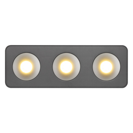 LED reflektor, hliník sivý tmavý, plast sivý, plast číry, DxŠxV: 332x117x55mm, vrátane LED 14W 230V, 4