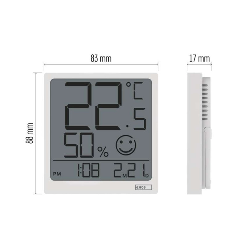 Digitálny teplomer s vlhkomerom E0522 2