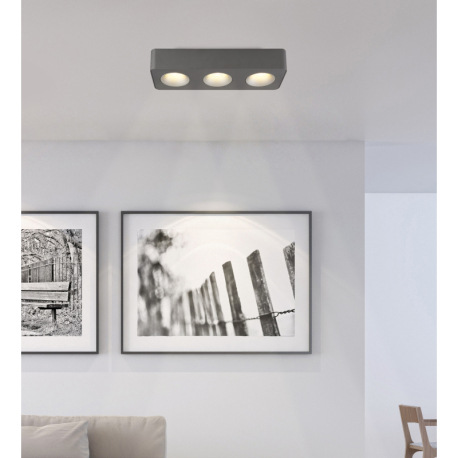 LED reflektor, hliník sivý tmavý, plast sivý, plast číry, DxŠxV: 332x117x55mm, vrátane LED 14W 230V, 9