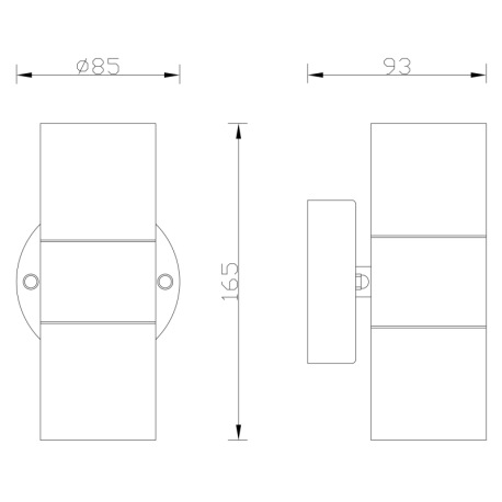 Vonkajšie svietidlo, nerezová oceľ, imitácia dreva, číre sklo, nástenné svietidlo svietiace hore a d 16