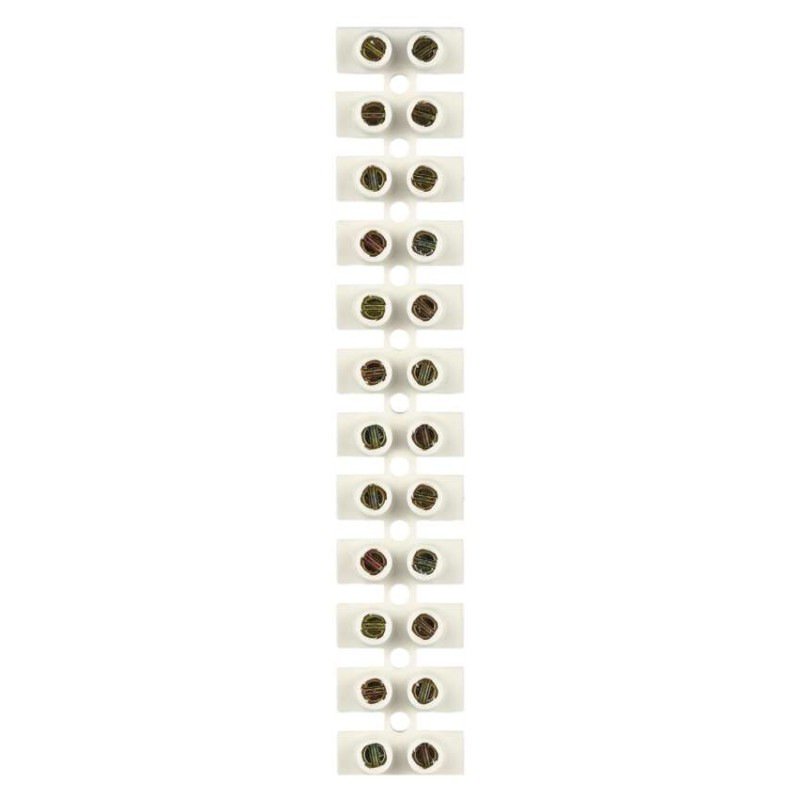 Skrutková svorkovnica 12× 6–10 mm2, 450 V, biela 1