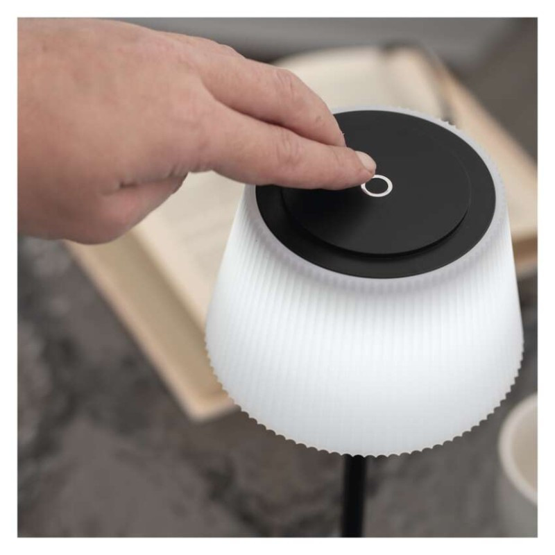 LED stolná lampa KATIE, dobíjacia, čierna 5